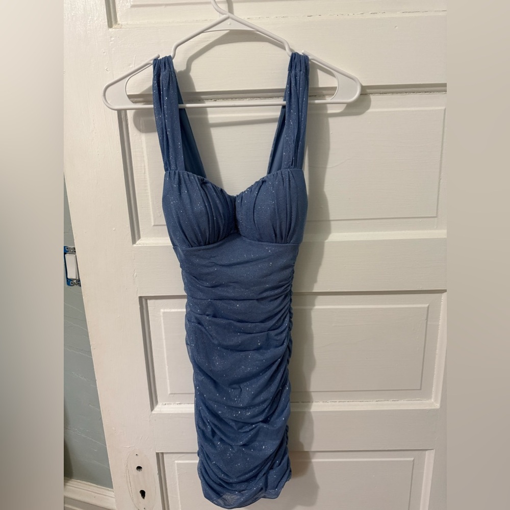 City Studio Juniors Glitter Ruched Bodycon Dress Size 1/2
